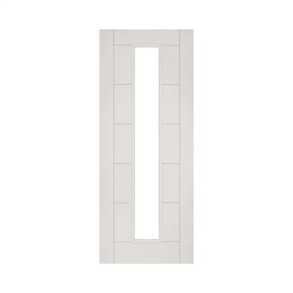 Seville-Primed-Glazed-1L-F-1100x1100-1-2.webp Deanta Seville 1L White Internal Door with Glass for modern interiors.