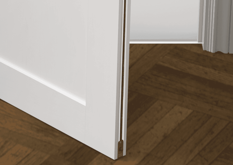 Deanta internal door with fire seal in a modern interior setting.