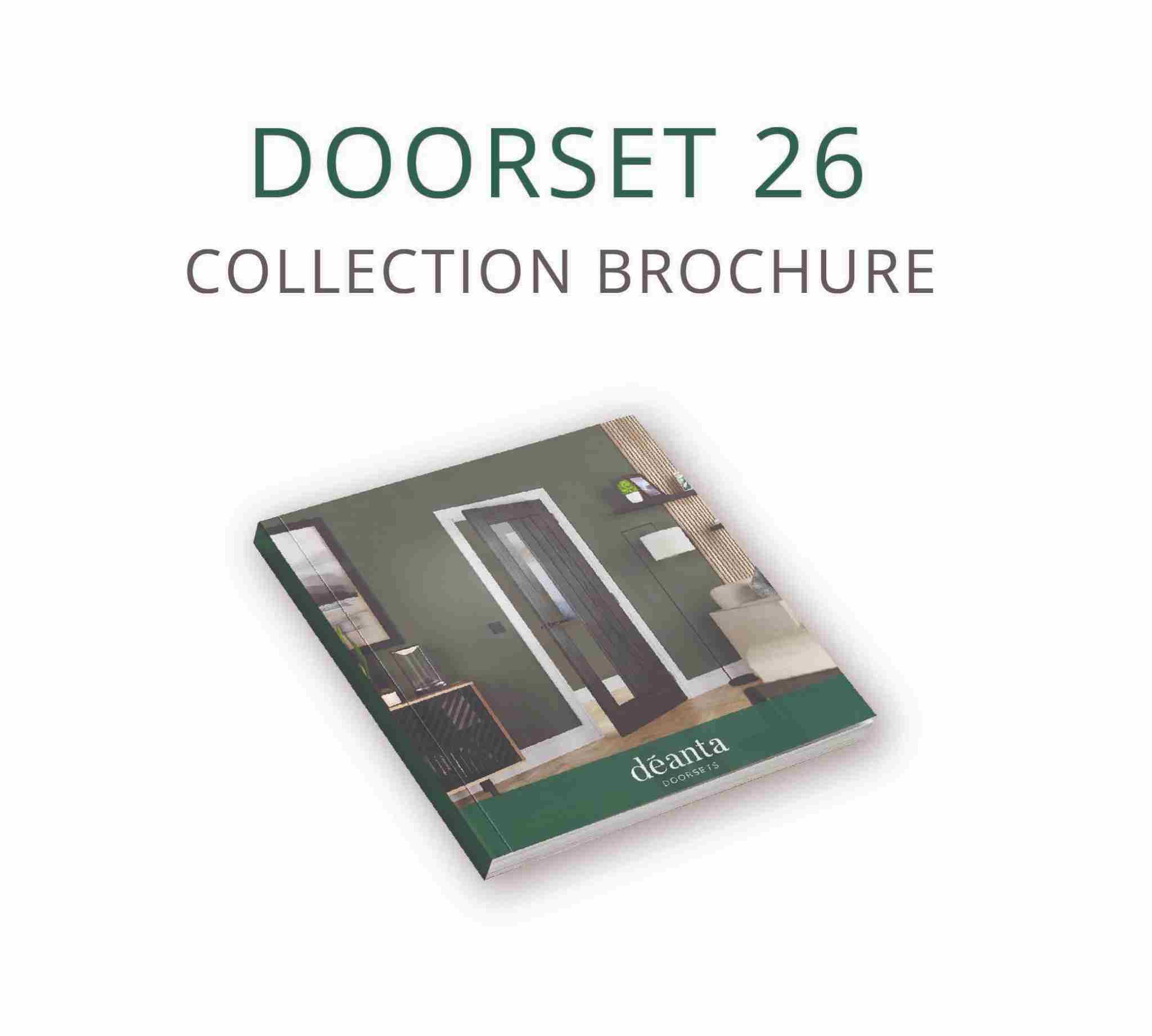 Deanta Dorset 26 collection brochure cover with door image.